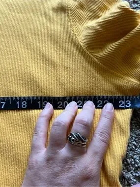 Field Gear | Tops | Yellow Ribbed Long Sleeve Mock Neck Top | Poshmark